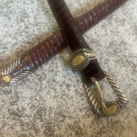Brighton Brown Alligator Embossed Leather Belt L main image 5